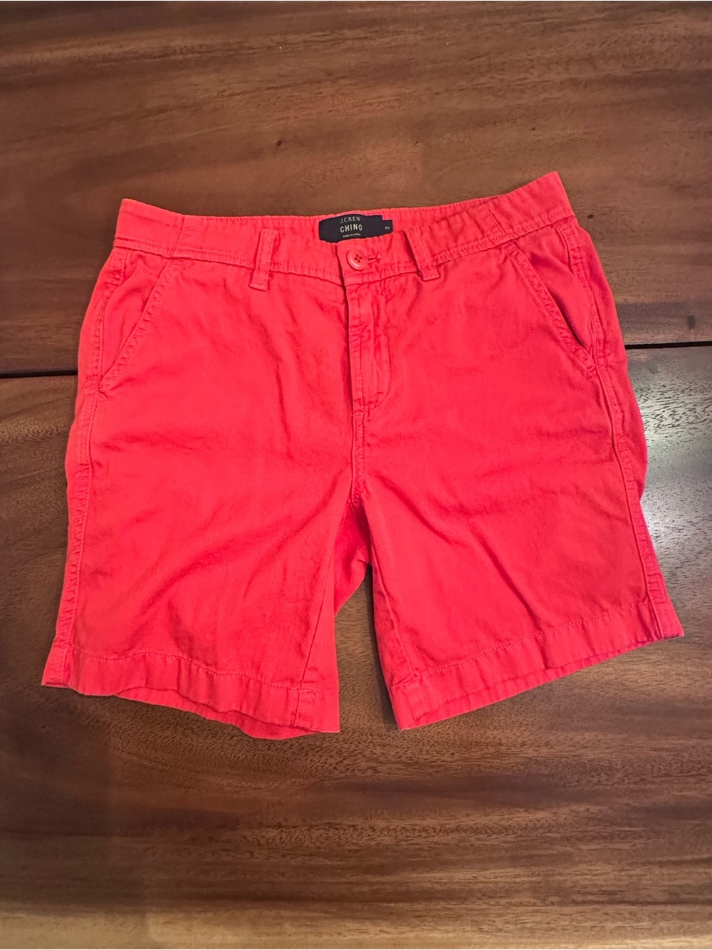 Women’s Preppy J Crew Red Cotton Chino Shorts - Classic Casual Style